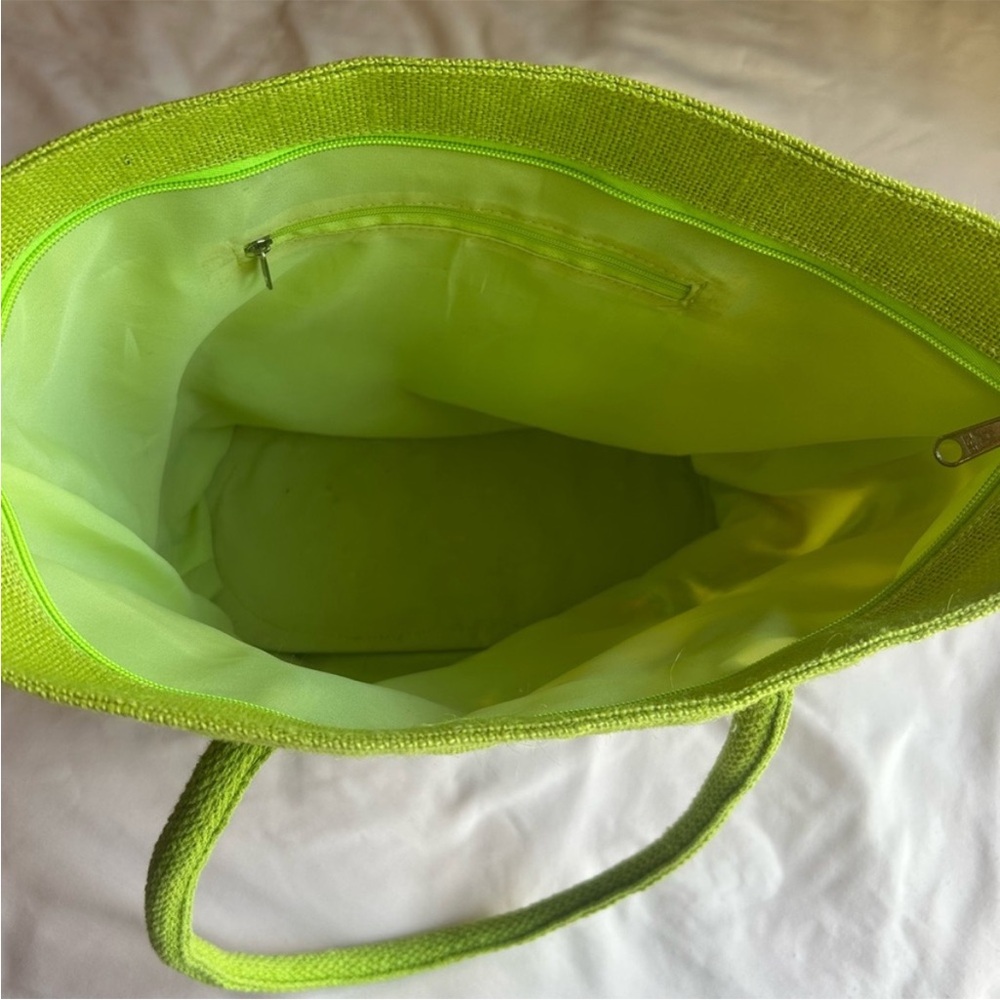 Green Paisley Print Tote Bag – Rope Handle – One Size - Picture 4 of 6